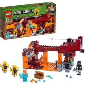 ASSEMBLAGE CONSTRUCTION LEGO Minecraft - Le pont de Blaze - Jeu de construction et d'aventure - 372 pièces