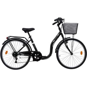 VÉLO DE VILLE - PLAGE MONTANA - Vélo de ville - 26'' - VTC - 6 vitesses - Femme