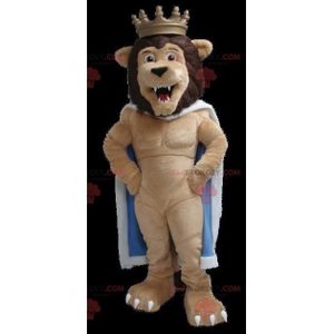 DÉGUISEMENT - PANOPLIE Mascotte du roi lion avec une cape et une couronne - Costume Redbrokoly.com personnalisable