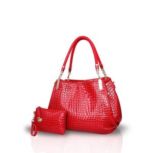 NICOLE & DORIS femmes sacs à main mode Style sac à bandoulière à glissière fourre-tout sac à main dames sac en cuir PU sac avec couleur contrastée
