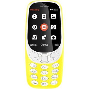 SMARTPHONE Téléphone Nokia 3310 - Double SIM - Jaune - Écran 
