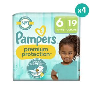 COUCHE Couches Premium Protection Taille 6 - Pampers - Pack de 19 - Blanc - Mixte