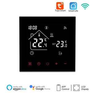 THERMOSTAT D'AMBIANCE Thermostat intelligent Tuya WiFi 3A chauffage électrique au sol température de chaudière à eau et à gaz pour Google Home Alexa