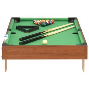 BILLARD Mini table de billard 3 pieds 92x52x19 cm Marron et vert - Pwshymi - J6986