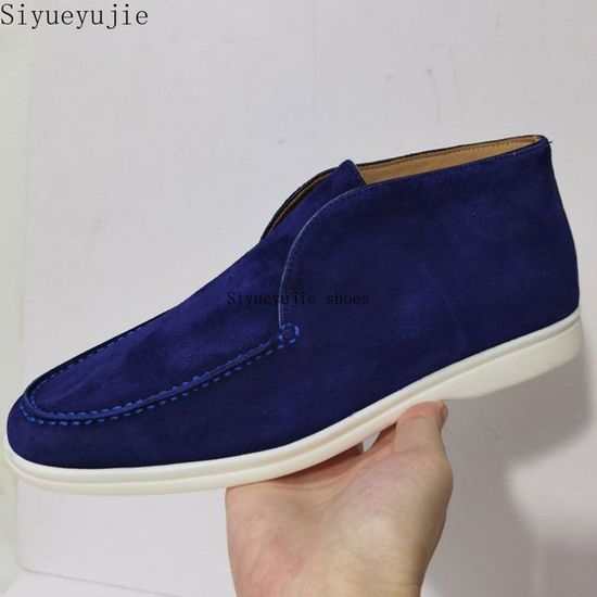 Mocassins Sydowey En Daim Noir - Modèle Penny à Enfiler, Taille UK 5