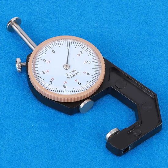 Jauge D'Épaisseur Numérique 12.7mm – Grand Écran LCD, Précision 0.01mm, Tête Plate Large Pour Éponge, Cuir, Papier