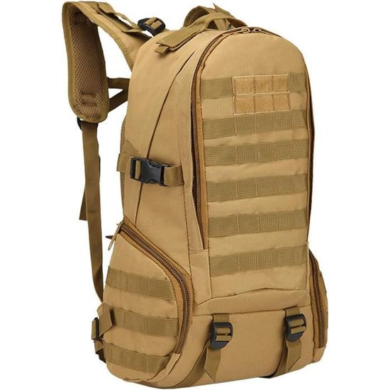 Sac à Dos Tactique 26L Noir – Militaire Assault – Waterproof Avec Compartiment PC