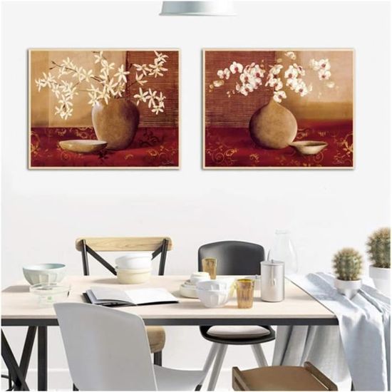 Toile Mur Art Salon Affiches Imprimer Rétro Nature Morte Fleur Décoration Peinture Mur Photo