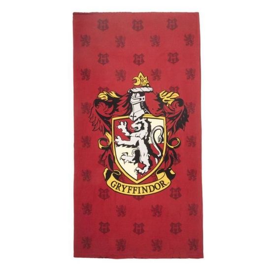 Serviette De Plage Harry Potter Gryffondor - 90x180 Cm - Microfibre Rouge | Licenciée Officielle