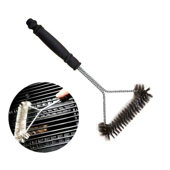 Brosse Barbecue Triangulaire Laiton 30,5 Cm – Nettoyage Grille Ultra-Efficace (Lot 2)
