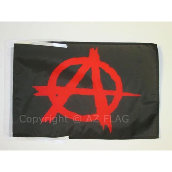 Drapeau Anarchie Noir Et Rouge – 150x90 Cm, Polyester Résistant Avec Œillets Métalliques