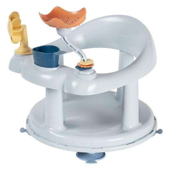 Siège De Bain Bébé 6-36 Mois - Siège Antidérapant Avec 4 Ventouses Et Coussin (Bleu)