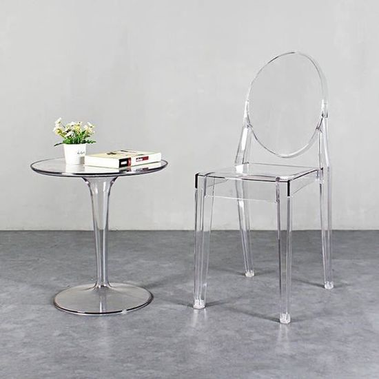 1 x Chaise Victoria Chaise Transparente Polycarbonate Tabouret de Cuisine Design Chaise de Salle à Manger