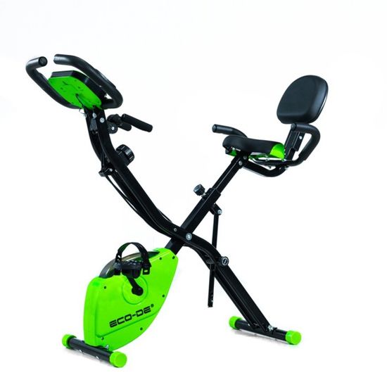 ECODE Velo d appartement pliable Slim Bike tendeurs de resistance elastiques pour routines de tronc superieur panneau LCD Cdiscount Sport