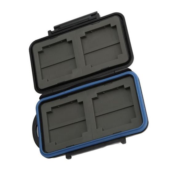 Boîte De Rangement Pour Cartes Mrltau - Compatible UNO, Cabo, Phase 10 - Étui Rigide Imperméable - Bleu Et Rouge