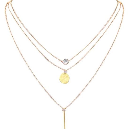 Collier ras du cou avec pendentif étoile de lune pour femme, bijoux à longue chaîne en argent doré b2748