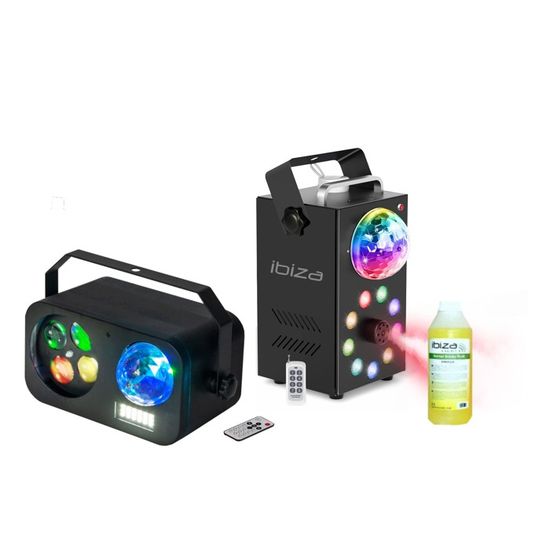 BeamZ 2-Some – Set 2 Projecteurs LED RGBW Moonflower + Barre T + Télécommande IR – Idéal DJ & Soirées