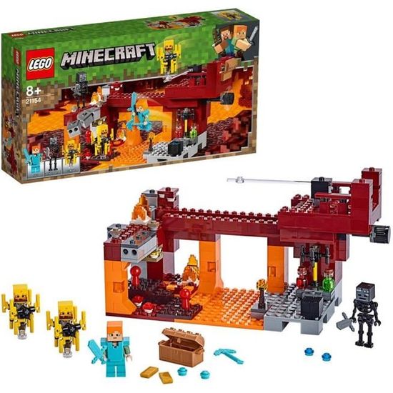 LEGO Minecraft - Le pont de Blaze - Jeu de construction et d'aventure - 372 pièces