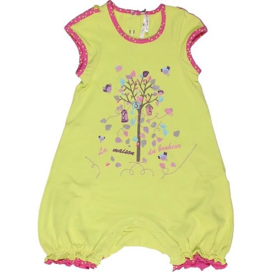 Combinaison Courte Bebe Fille Orchestra 18 Mois Vert Ete Vert Cdiscount Pret A Porter