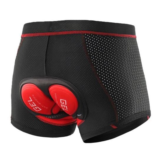 Cuissard Vélo Homme Rembourré Gel 3D - 2 Poches Latérales - Tissu Respirant - Séchage Rapide - Pour VTT Et Route - Tailles S à 3XL