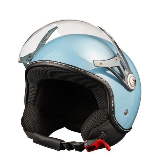 Casque Moto Ouvert Jet 3/4 Avec Pare-Soleil - Homologué ECE, Style Rétro Pour Hommes Et Femmes