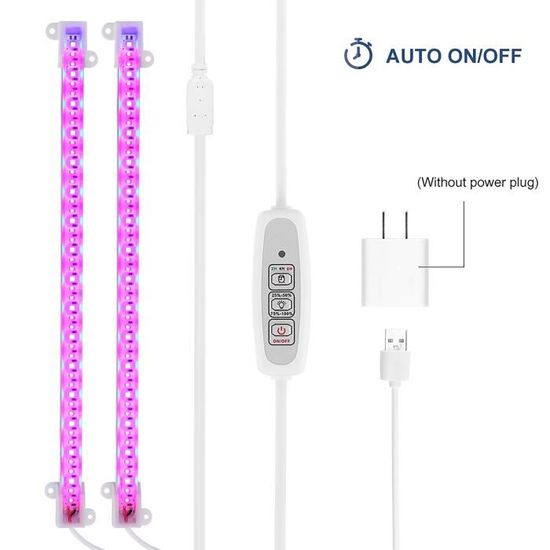 Bande LED Croissance Plantes USB 2m - Spectre Complet, Coupable, Pour Tente De Culture, Hydroponie, Bonsaï - Alimentation 5V