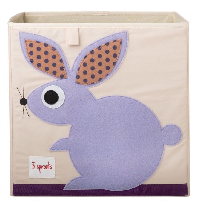 3 Sprouts - Cube de rangement Lapin - ELEMENTS FOR KIDS