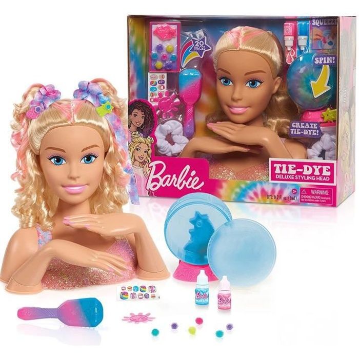 Tête à coiffer TIE-DYE Deluxe Styling Head Barbie Just Play avec accessoires