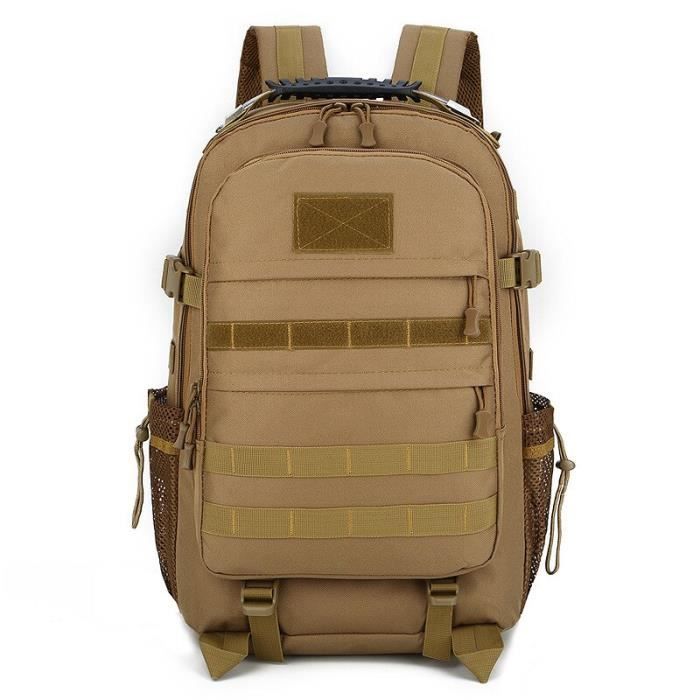 KHAKI -Sac à dos de Camouflage militaire classique, Molle, Nylon étanche, multifonction, tactique militaire, sac de randonnée de Cam