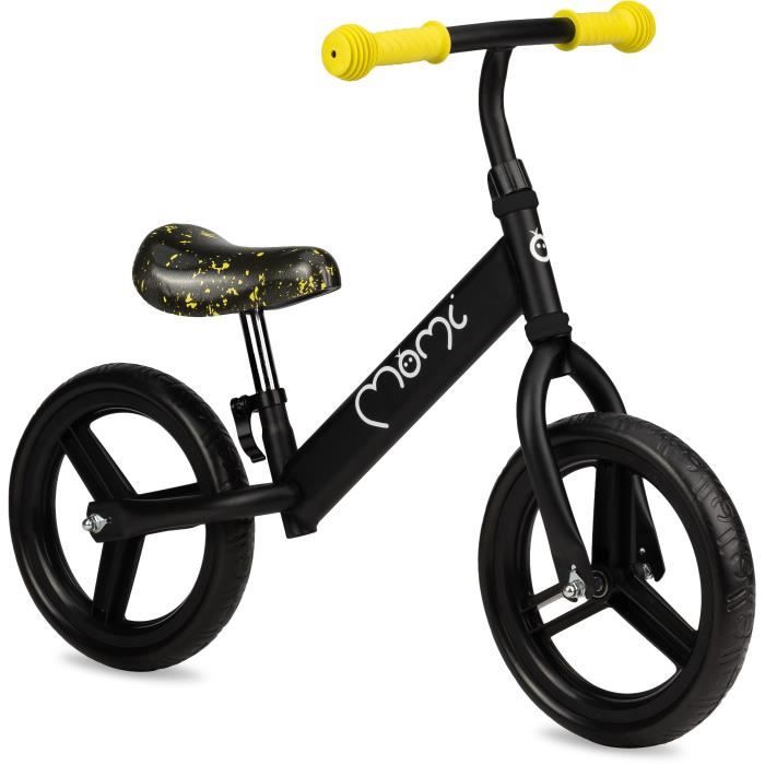 MoMi Draisienne Nash Légère Au Design Unique Roues en Mousse EVA Système Quick Release À Partir de 3 Ans Couleur Citron