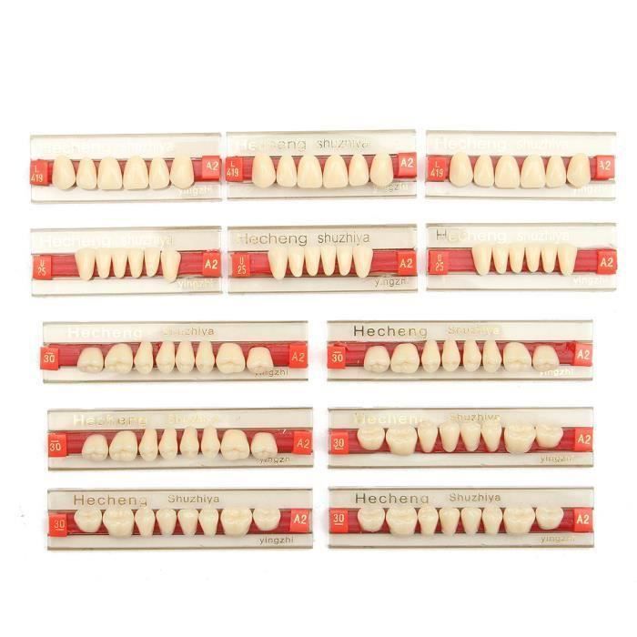 3 Set 84*1 Artificielle Dents Dental Prothèse Dentaire Acrylique VITA couleur A2