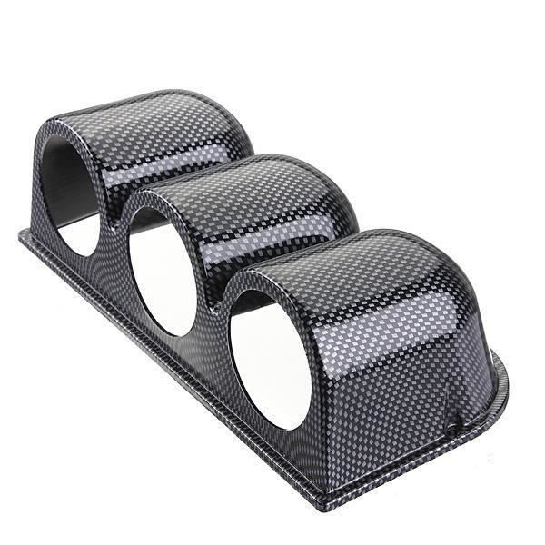 Voiture 52mm 3 Trous Gauge Manomètre Tableau Bord Support Mount Holder Carbone My08899 Mo37781