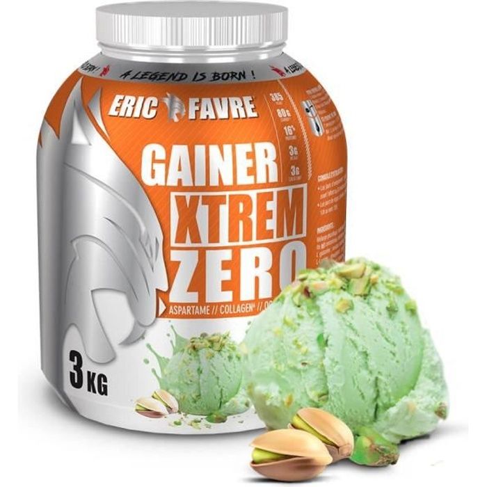 Eric Favre - Gainer Xtrem Zero - Protéines prise de masse - Pistache - Gainers - Pistache