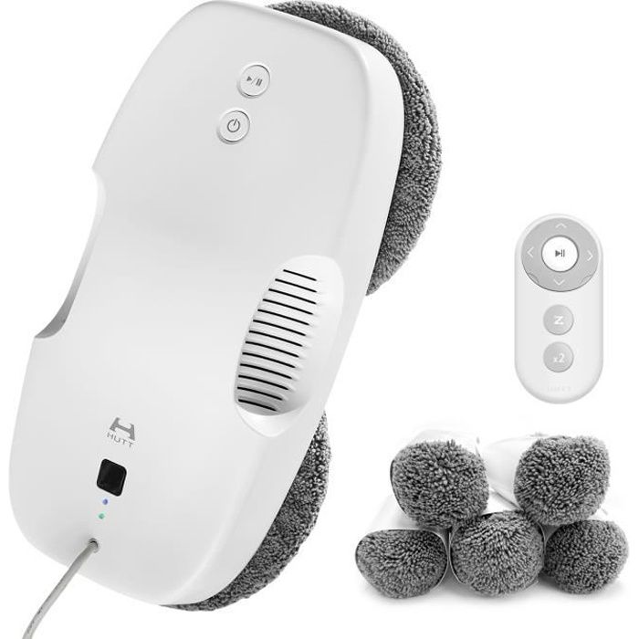 Xiaomi Hutt DDC55 Robot Nettoyage Vitre 3800Pa pour Fenêtre, Carrelage en Céramique, Miroir, 12 Chiffons