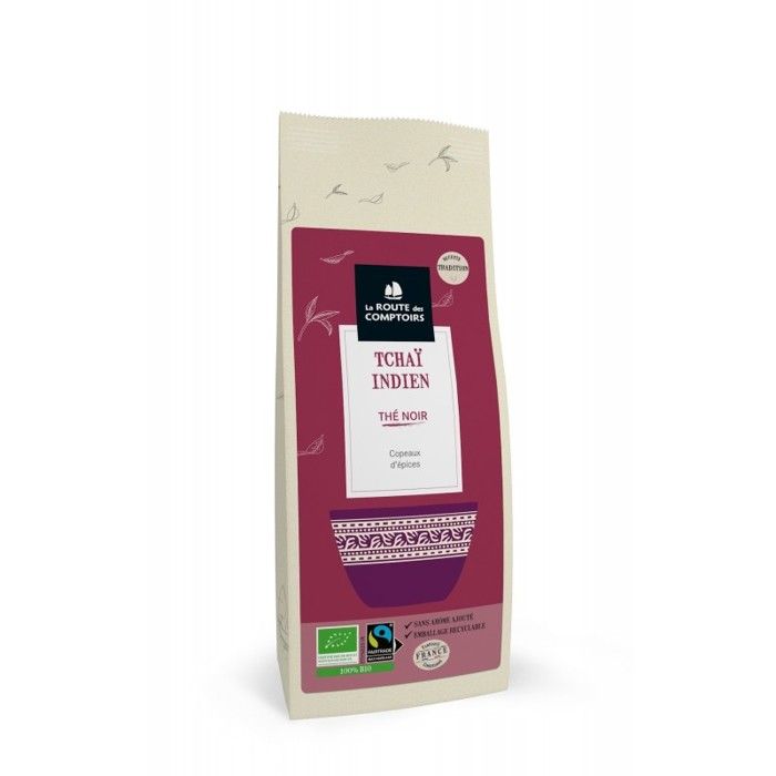 Thé Noir Tchaï Indien Bio - La Route des Comptoirs - La Route des Comptoirs - Sachet de 100g