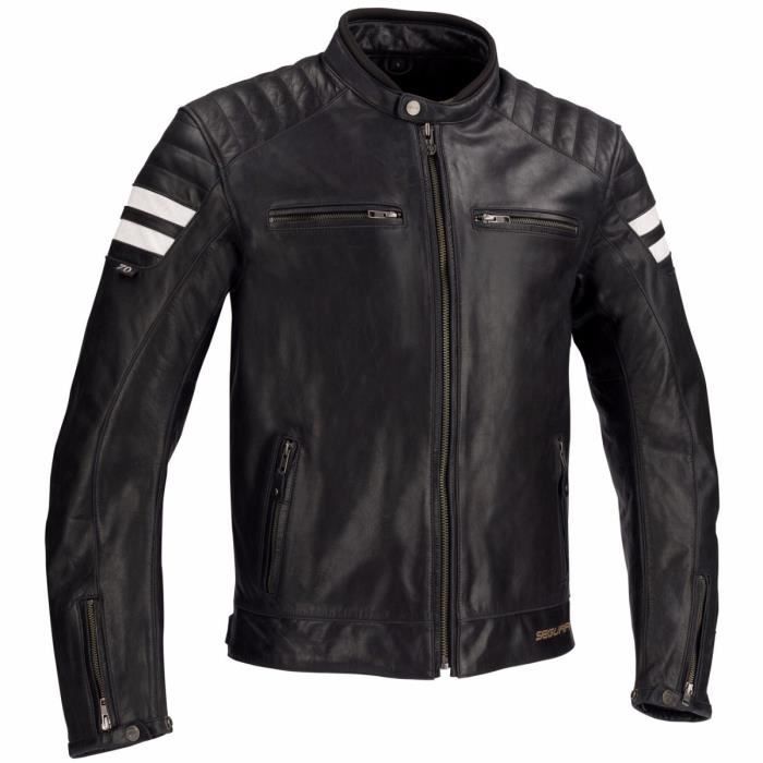 BLOUSON SEGURA STRIPE NOIR BLANC