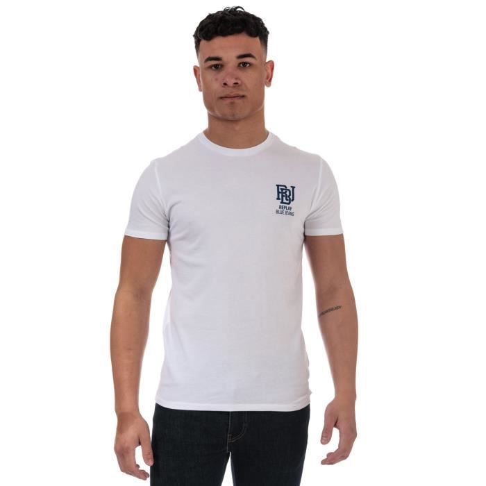 Replay T-Shirt Basic Logo White Homme