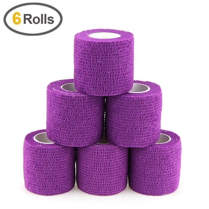 PROTEGE-CHEVILLES - CHEVILLERE,Pansement cohésif non tissé de pansement élastique auto adhésif pour médical 5cm * - Type VIOLET