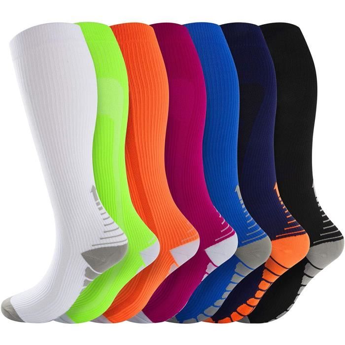 7pcs bas extensibles pour hommes et femmes, course à pied, sports de compétition, randonnée, voyages, costume