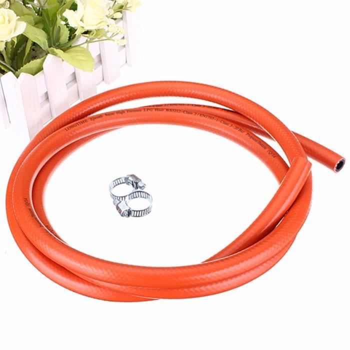 Calor Gas Marque 2/ MT 8/ mm Orange GPL Tuyau de gaz pour propane//butane avec clips de fixation