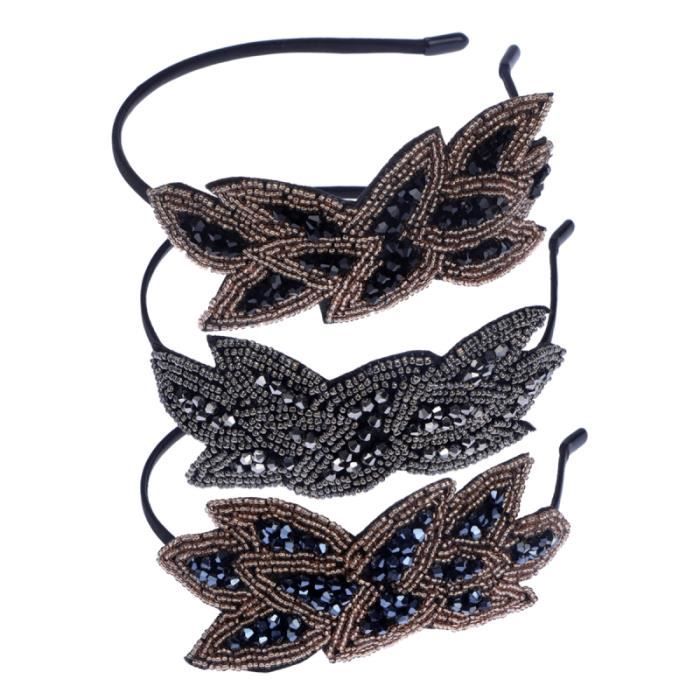 3 pièces cristal cerceaux Photo accessoire attrayant Bang fixateur coiffure BANDEAU - SERRE-TETE - HEADBAND - HAIRBAND