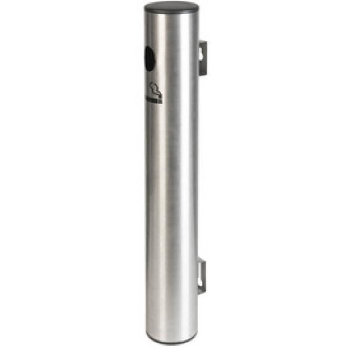 Securit Cendrier ext'rieur mural, acier inoxydable, argent 0,000000 Noir