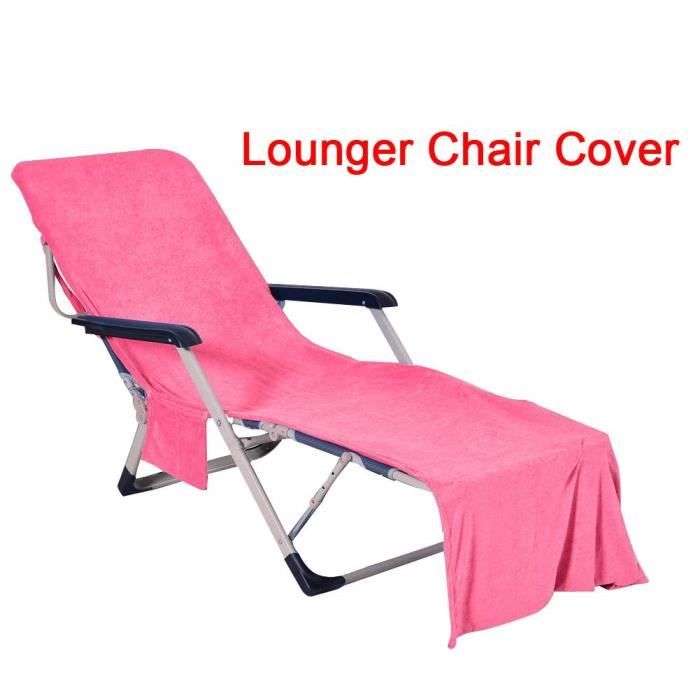 Pliante Sun Leisure Chaise Longue réglable et Portable Jardin extérieur Meubles Sun Lit, Housses de Chaise Longue Plage rose