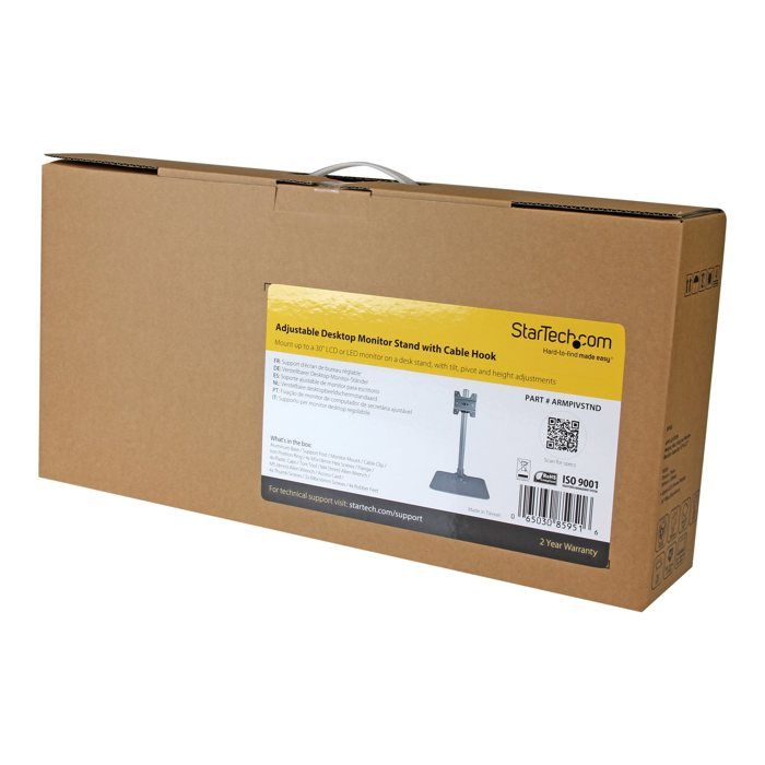 STARTECH Support moniteur ARMPIVSTND - 76,2 cm (30-) - Capacité de Charge 14 kg