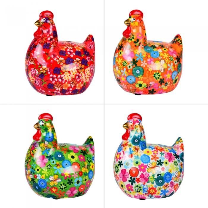 Tirelire Poule 20 cm Ibiza (1 modèle aléatoire) NEURE Multicolore