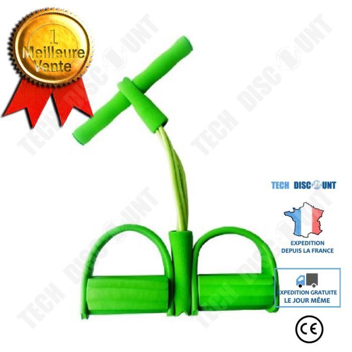 TD® Élastique de Résistance Rameur Abdominale Jambe Fitness Sport-vert