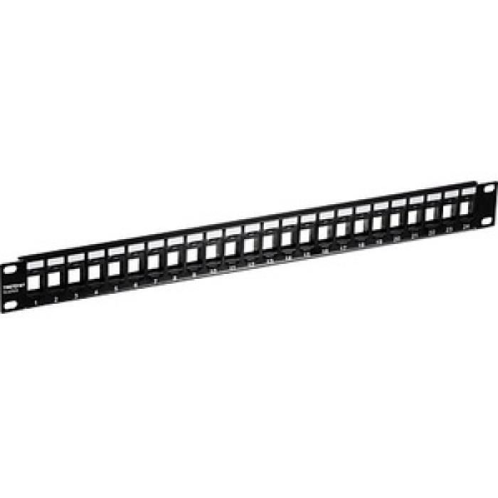 24-PORT BLANK 1U PATCH PANEL KEYSTONE SHIELDED 0,000000 Noir
