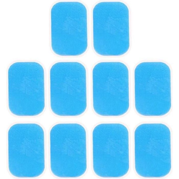 10pcs Gel Pad Electrostimulation Patch Electrostimulation Abs Électrodes Replacement de Feuille Gel Rechange pour Electrostimulateur