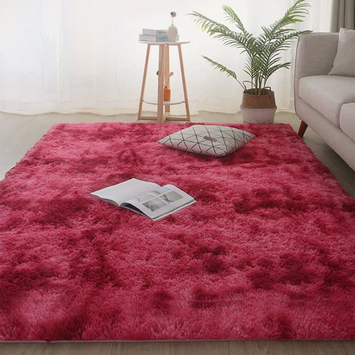 Tapis De Salon Carpetia – Rose – Lavable – 100% Polyester – Neuf Avec étiquettes