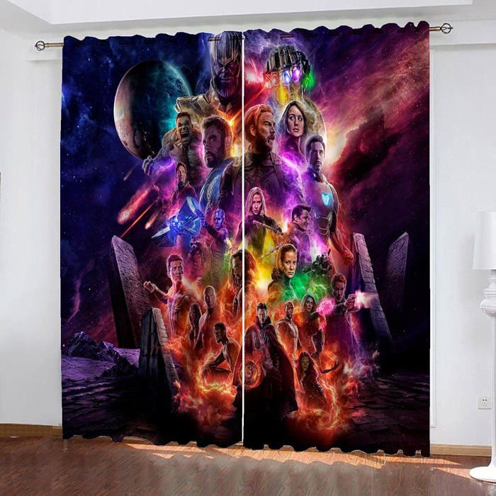 Rideaux Occultants Hibou 3D - 280x245cm - Pour Chambre Enfant - 100% Opaque - Isolation Thermique & Phonique